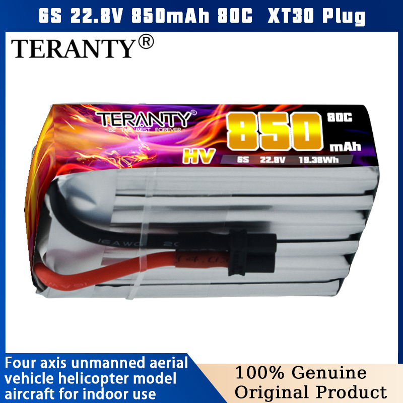 Drone Battery Plate - TERANTY 6S 22.8V 850mAh 80C HV
