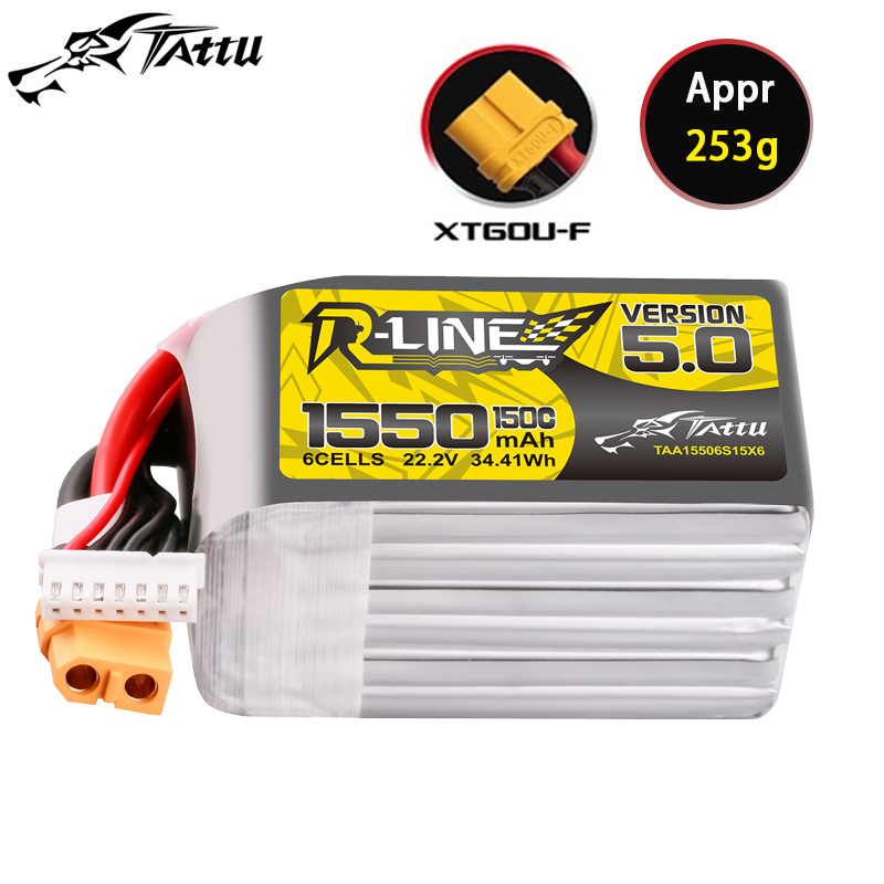 Drone Battery Lipo - TATTU-R-LINE 5.0 22.2V 1550mAh 150C LiPo