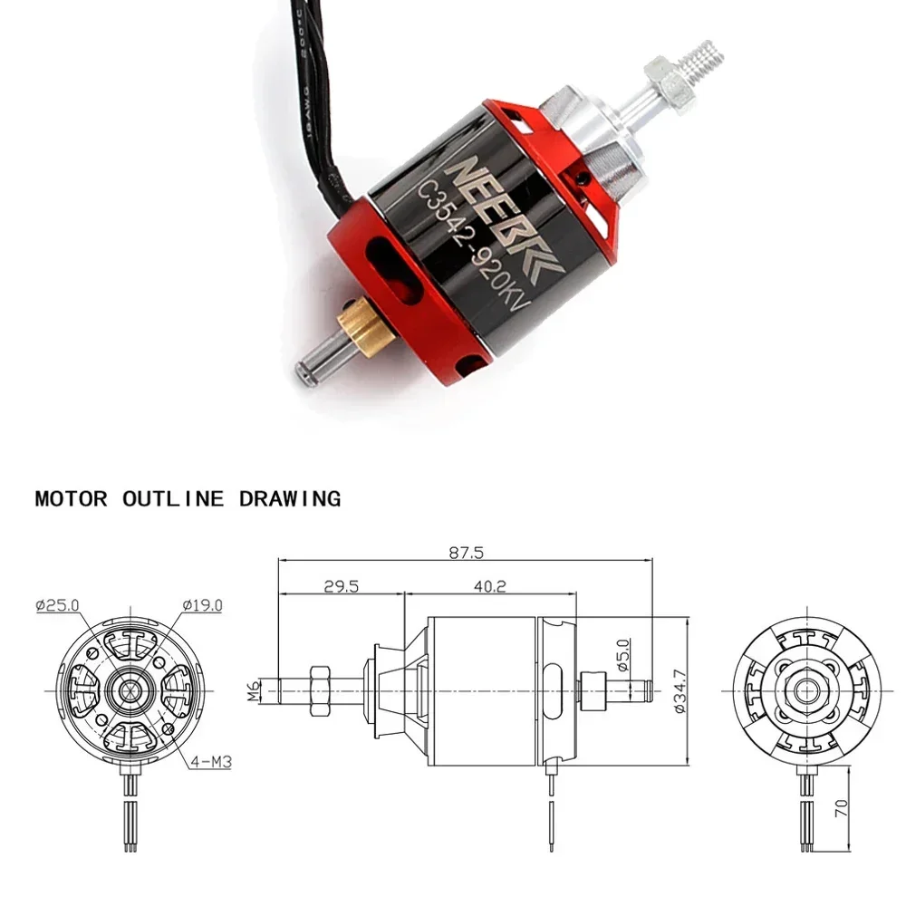 1/2/4PCS 3542 920KV 1400KV Out – Drone Battery 4S recenzja i cena