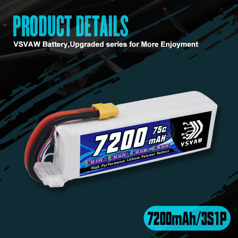VSVAW 3S Lipo Battery 11.1V 72 – Drone Battery Lipo recenzja i cena