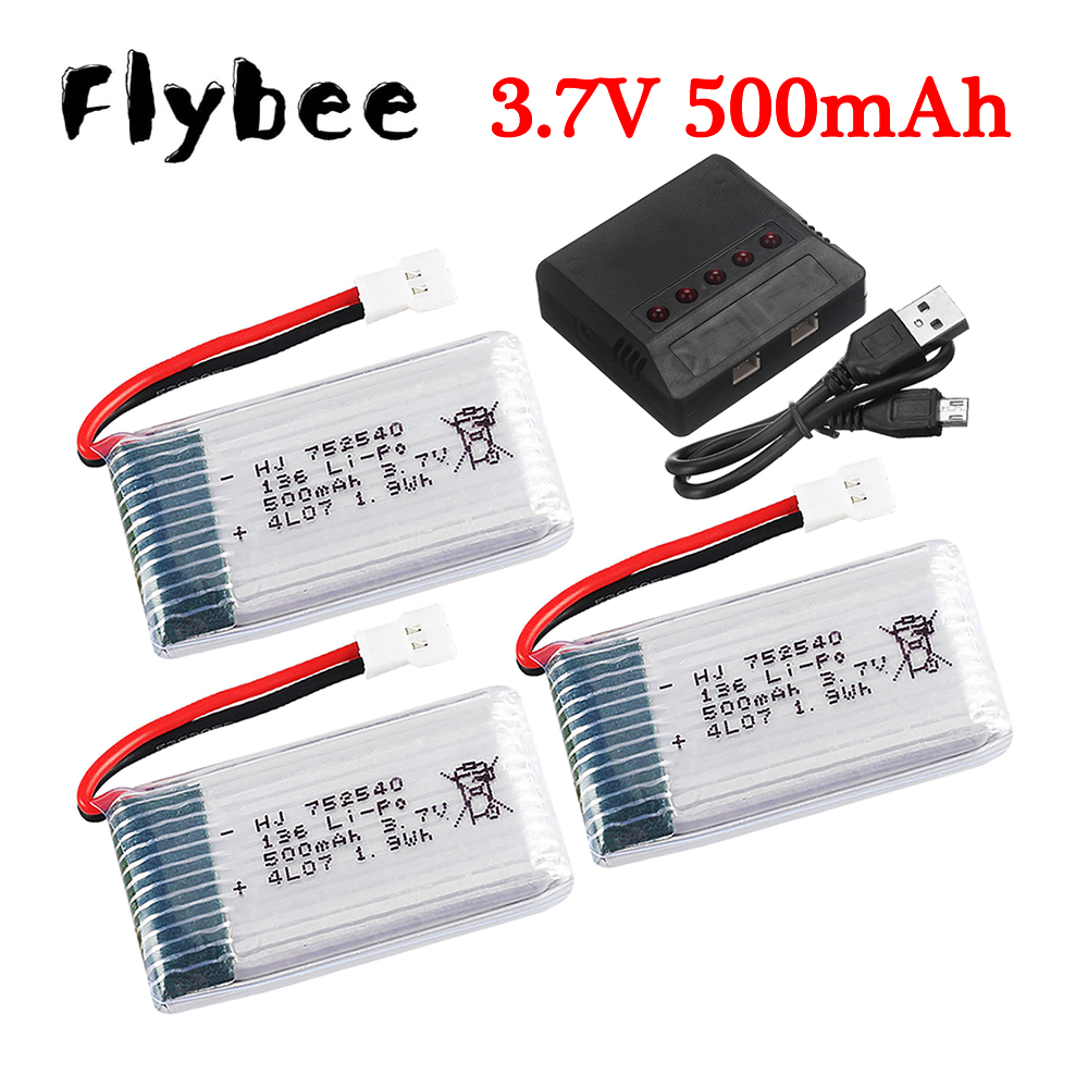 3.7V 500mAh 752540 Lipo Batter – Drone Battery Charger recenzja i cena
