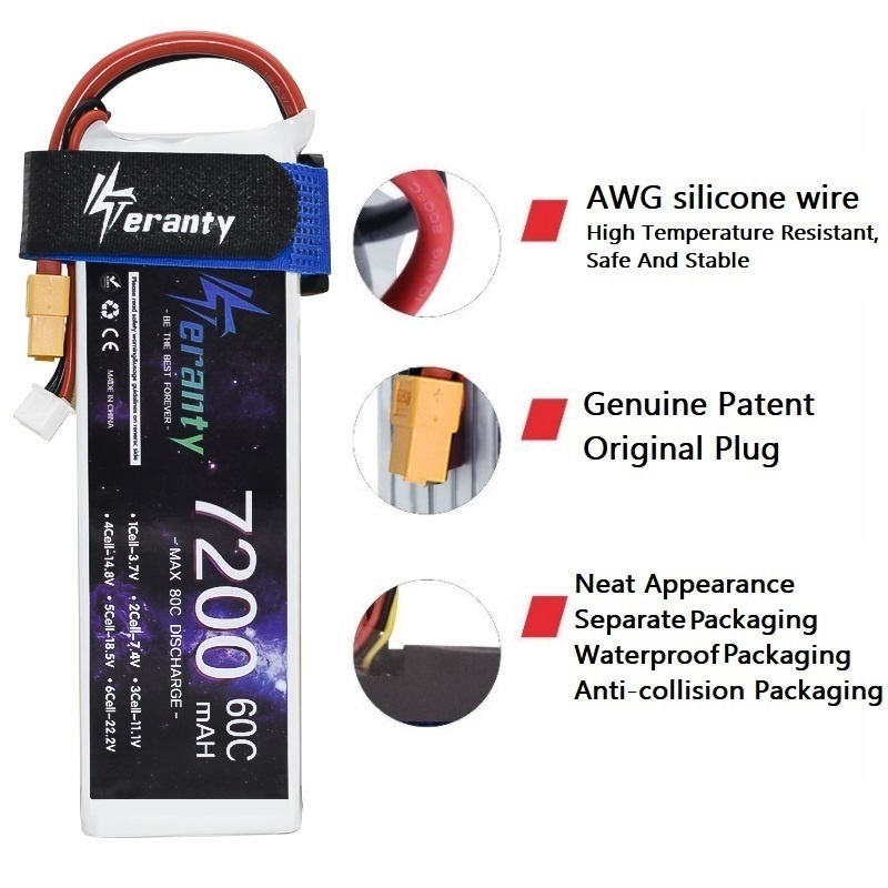 Upgrade 2S 7.4V 7200mAh 60C 6S – Drone Battery 6S recenzja i cena
