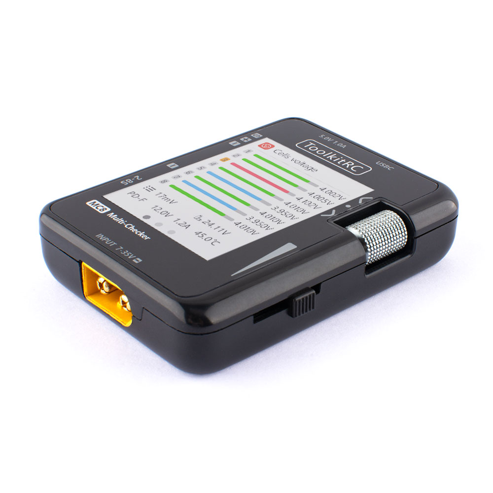 ToolkitRC MC8 SC100 Mini Size  – Drone Battery Voltage Checker recenzja i cena