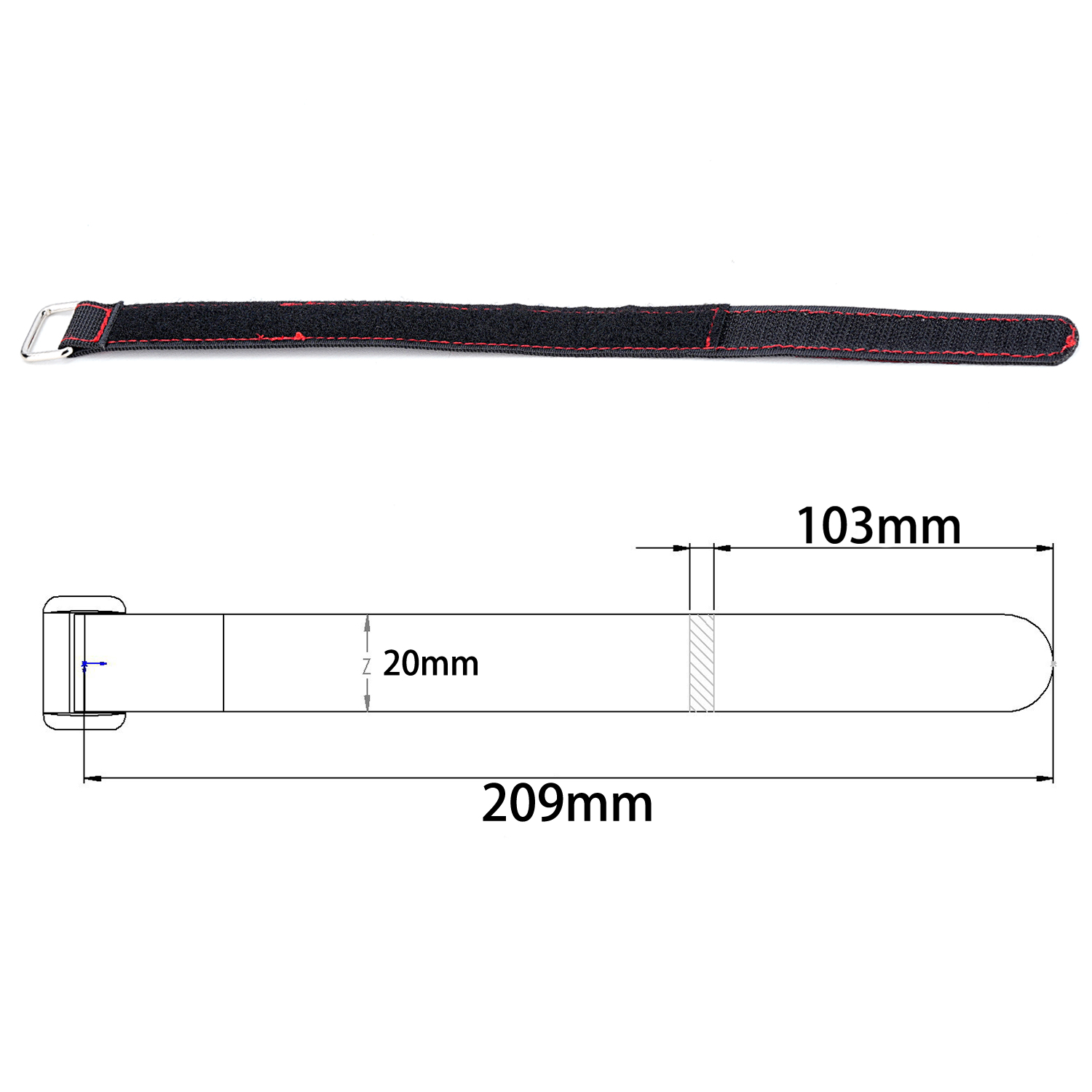 TCRC 2PCS 20x300MM Kevlar Stit – Drone Battery Strap recenzja i cena