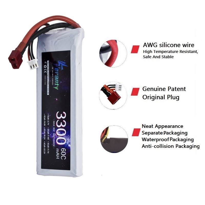 2S 7.4V LiPo Battery 3300mAh 6 – Drone Battery Connector recenzja i cena