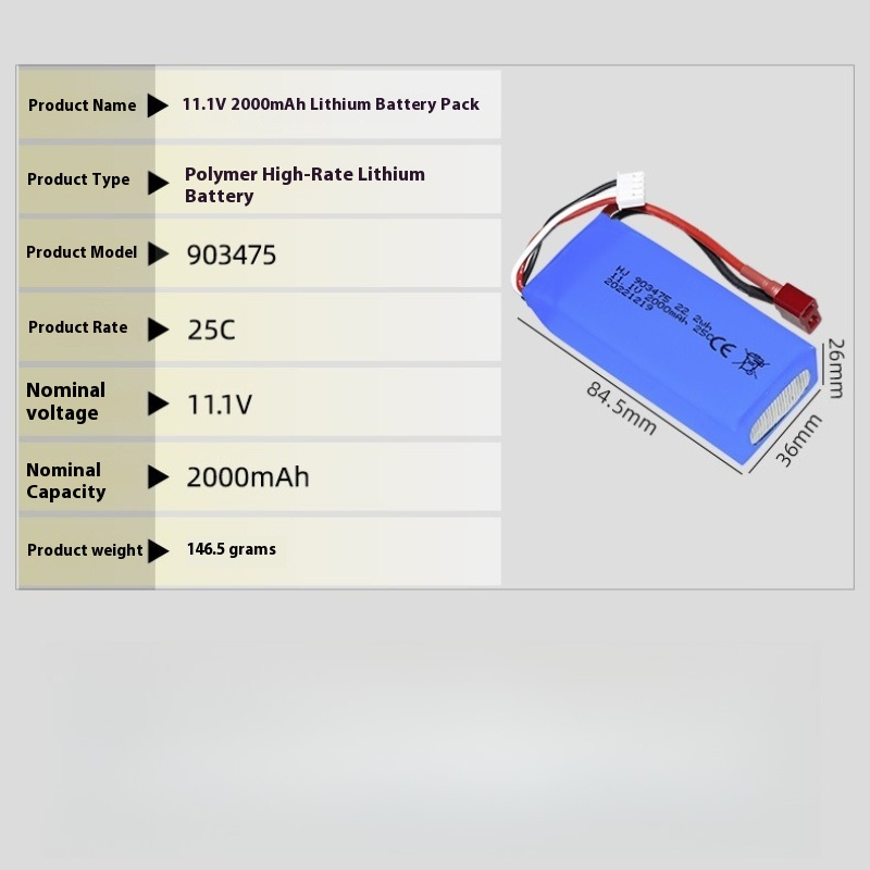 XT30 Plug 11.1v 2000mAh Lipo B – Drone Battery 3S recenzja i cena