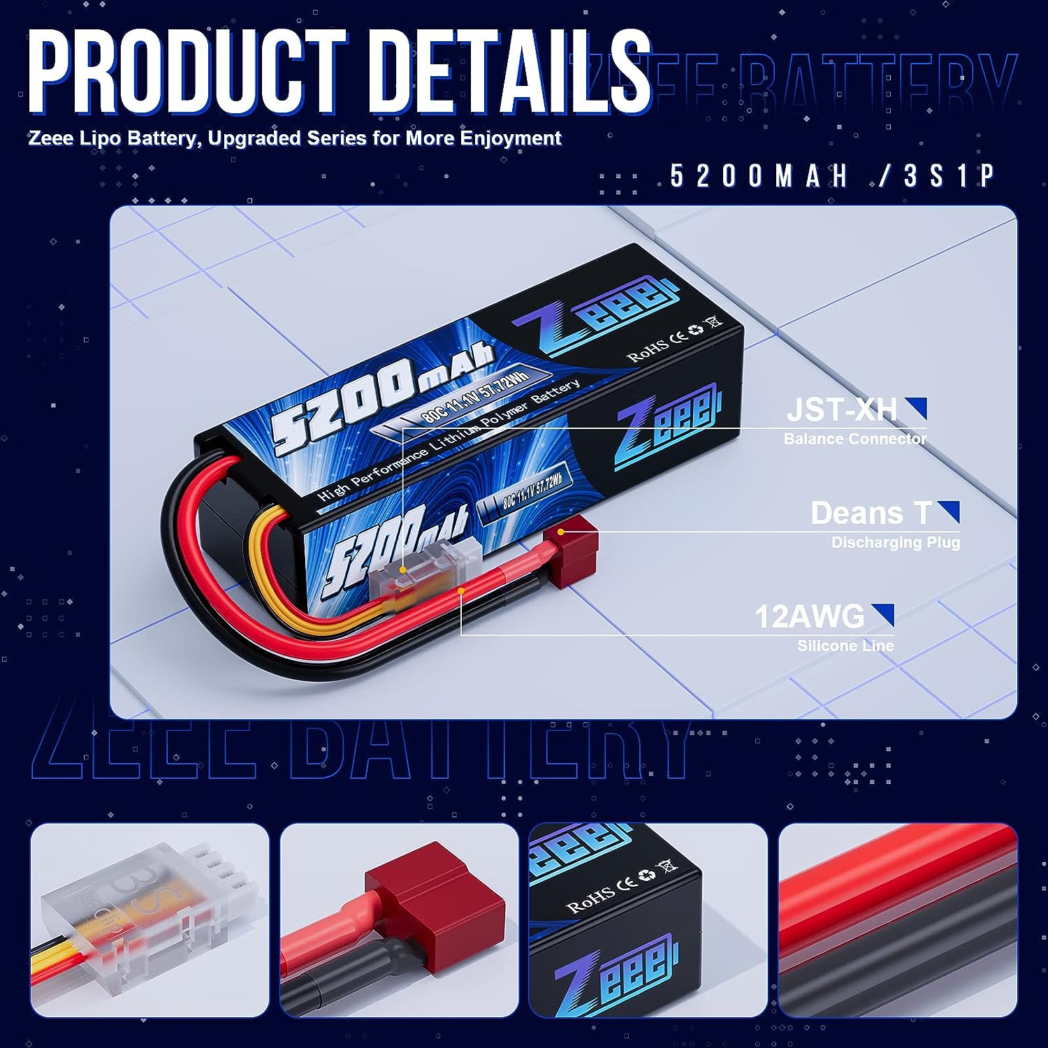 1/2pcs Zeee 3S 5200mAh Lipo Ba – Drone Battery 3S recenzja i cena